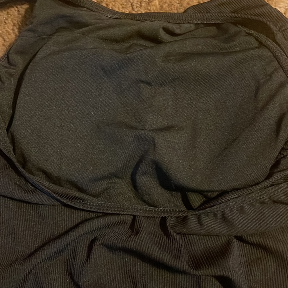 SHEIN ribbed black one piece swimsuit - Picture 8 of 8